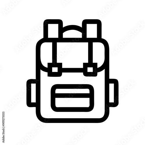 Backpack with Tactical Gear Icon Design