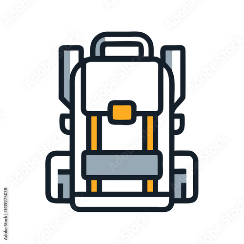 Backpack with Tactical Gear Icon Design