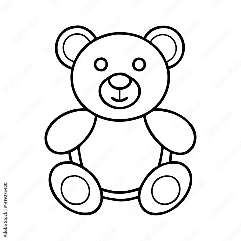 teddy bear icon, teddy bear line art - simple line art of teddy bear, perfect for teddy bear logos and icons teddy bear icon, teddy bear line art - simple line art of teddy bear, perfect for teddy bear logos and icons
