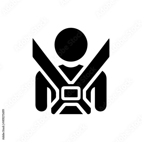 Wear child seatbelt icon with transparent background

