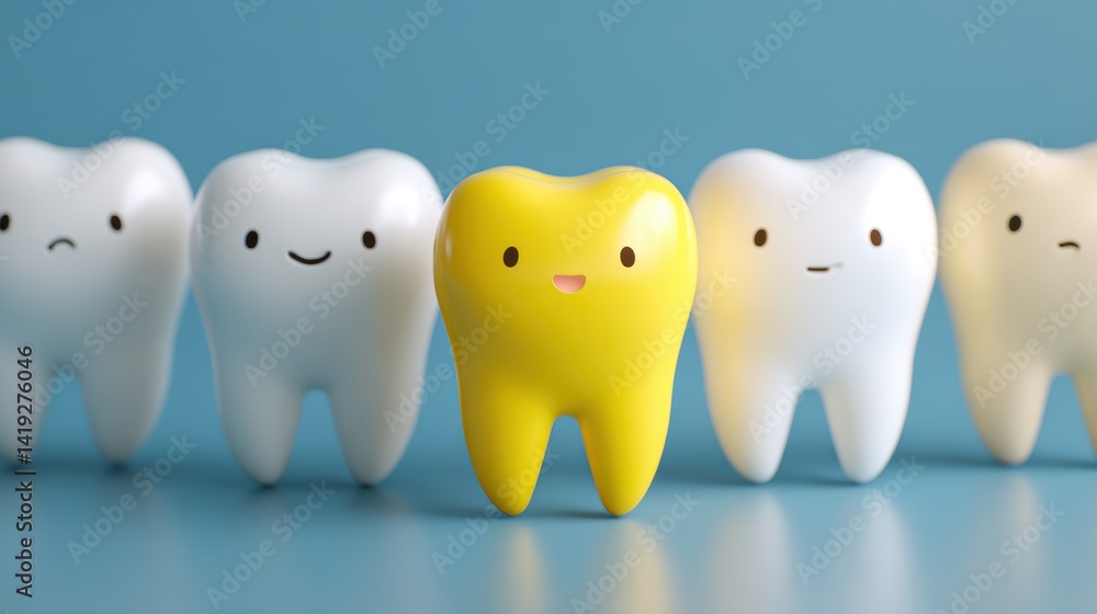 3D Cute healthy tooth,tooth character with toothbrush ,Dental care illustration set,childrens dentistry concept,pain and lean on other teeth cause of tooth decay,dental care for kids. 3D Cute healthy tooth,tooth character with toothbrush ,Dental care illustration set,childrens dentistry concept,pain and lean on other teeth cause of tooth decay,dental care for kids.