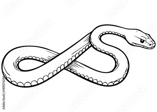 snake vector mono color design