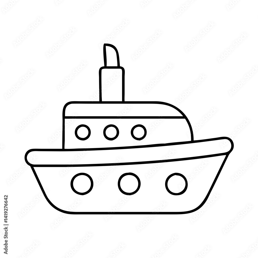 toy boat icon, toy boat line art - simple line art of toy boat, perfect for toy boat logos and icons toy boat icon, toy boat line art - simple line art of toy boat, perfect for toy boat logos and icons