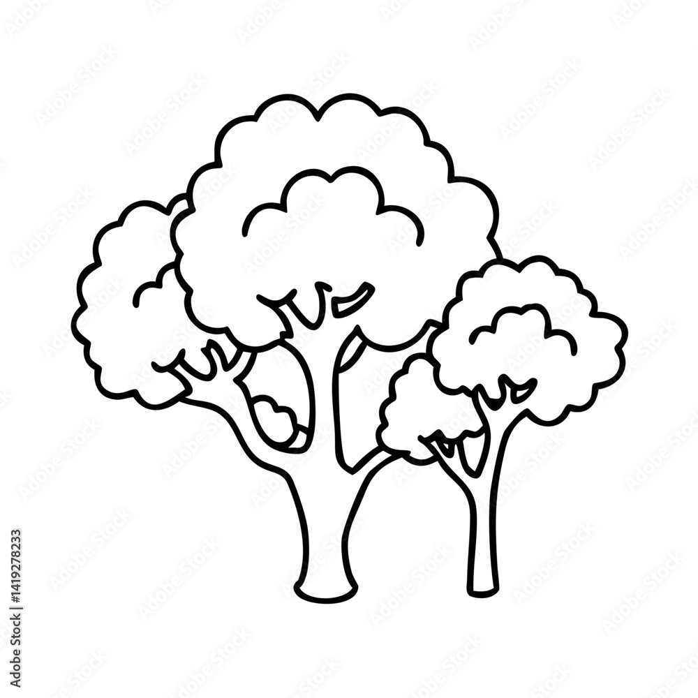 tree canopy icon, tree canopy line art - simple line art of tree canopy, perfect for tree canopy logos and icons tree canopy icon, tree canopy line art - simple line art of tree canopy, perfect for tree canopy logos and icons