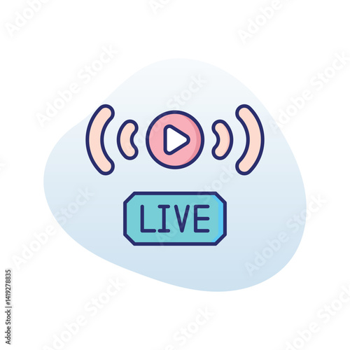 Streaming  Vector icon