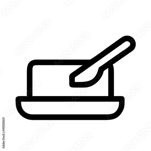 Butter Spreader on Tray Icon Design