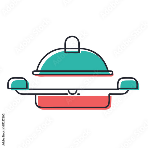 Stylish serving dish with lid in vibrant colors  