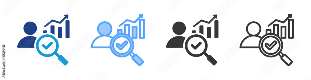 Auditor icon set multiple style collection Auditor icon set multiple style collection