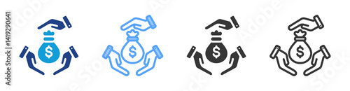 Join Stock Company icon set multiple style collection