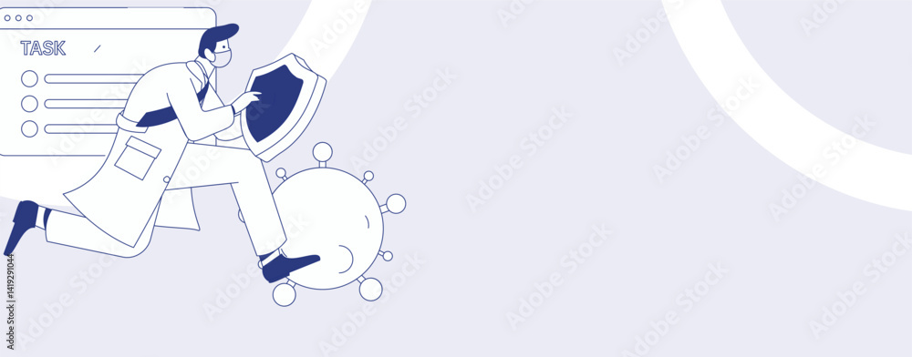 Medical characters fighting the epidemic flat vector concept operation hand drawn illustration
Medical characters fighting the epidemic flat vector concept operation hand drawn illustration