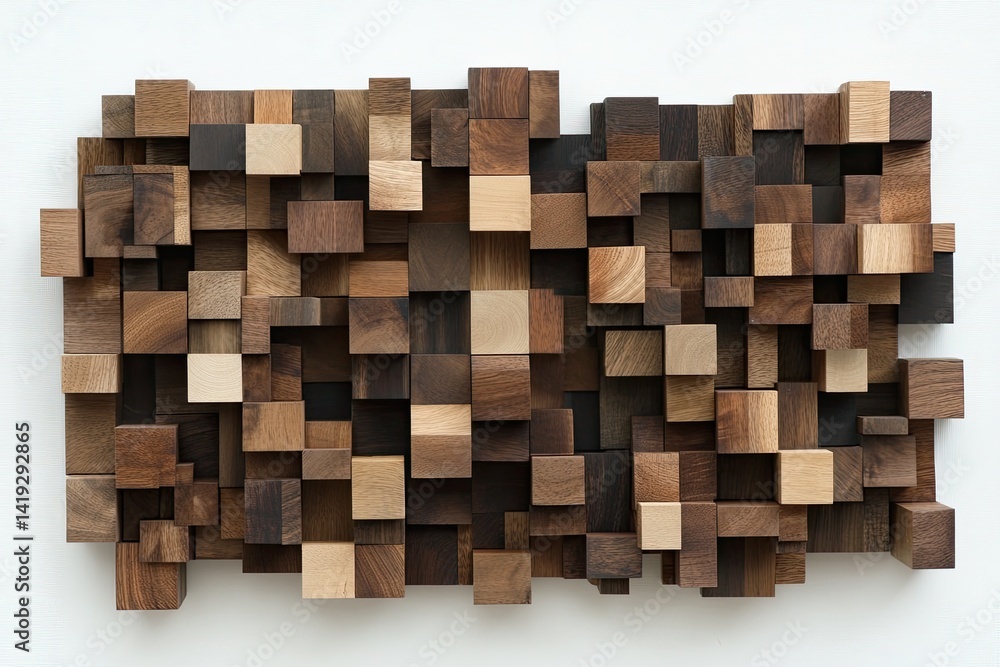 Abstract wooden block arrangement Abstract wooden block arrangement
