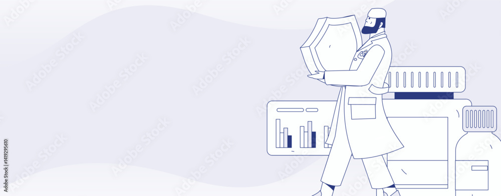 Medical characters fighting the epidemic flat vector concept operation hand drawn illustration
Medical characters fighting the epidemic flat vector concept operation hand drawn illustration