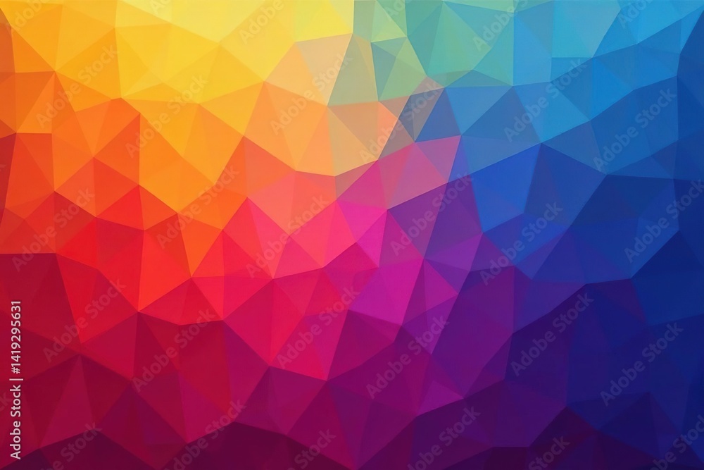 Geometric shapes in repeating sequence of varying hues, order, structure, surface Geometric shapes in repeating sequence of varying hues, order, structure, surface