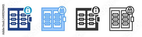 Server Room icon set multiple style collection