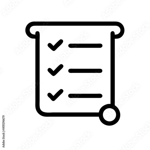 itinerary icon for travel planning, organization, and scheduling – flat stroke icon for apps and websites
