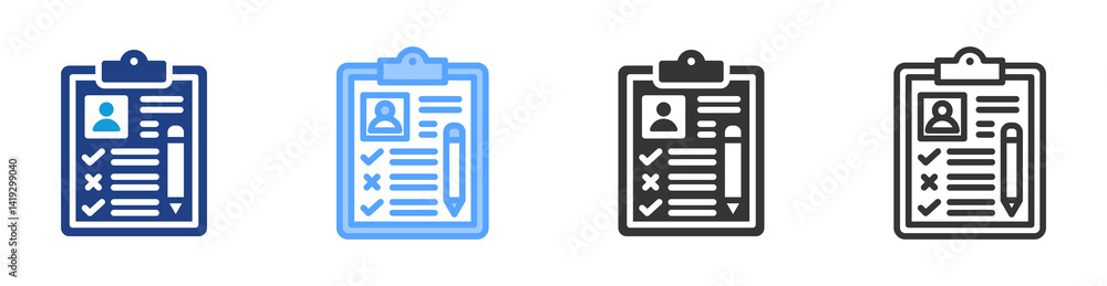 Assesment icon set multiple style collection Assesment icon set multiple style collection