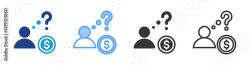 Clients icon set multiple style collection