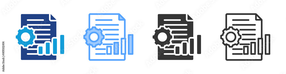 Reporting icon set multiple style collection Reporting icon set multiple style collection
