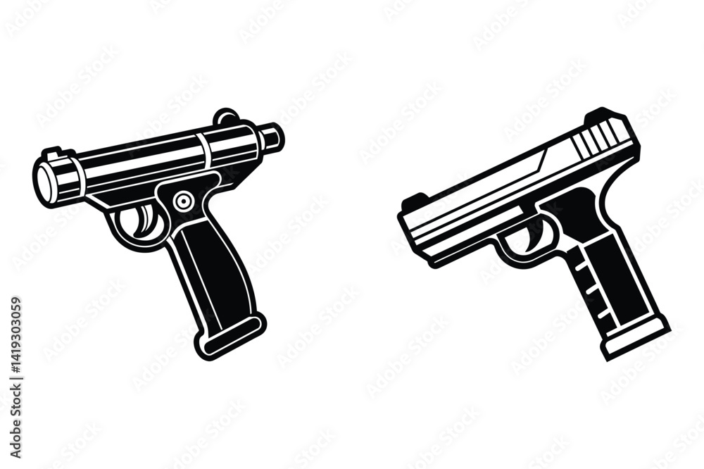 gun isolated on white gun isolated on white