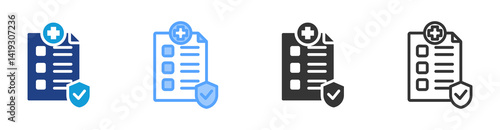 Protocols icon set multiple style collection