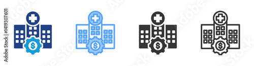 Healthcare Industry icon set multiple style collection