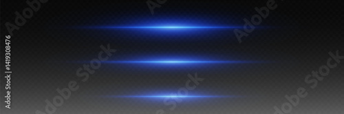 Magic horizontal lines of light, blue beam effect.