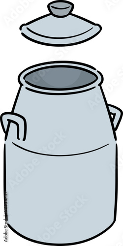 Illustration of milk can

