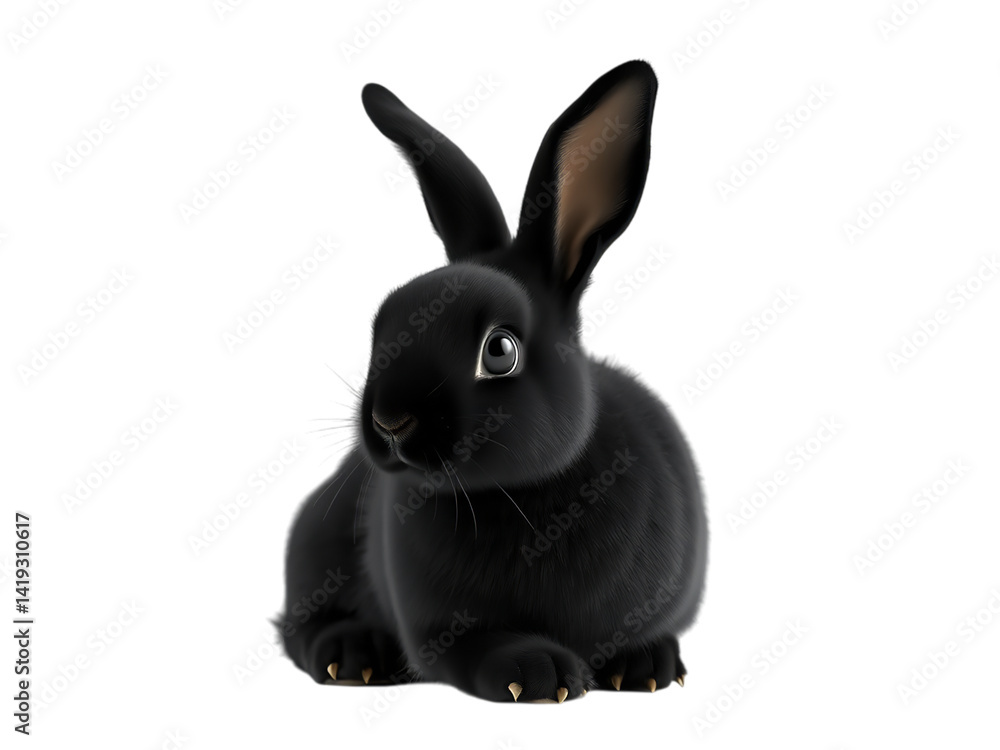 Obraz premium Captivating Ebony Rabbit