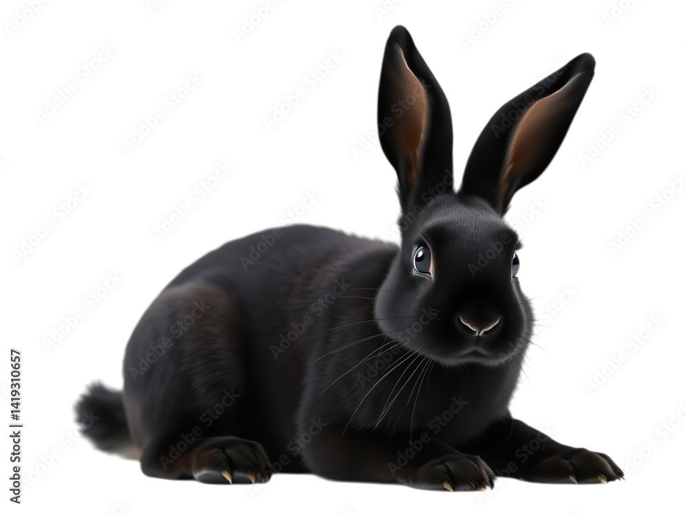 Obraz premium Alluring Ebony Lagomorph