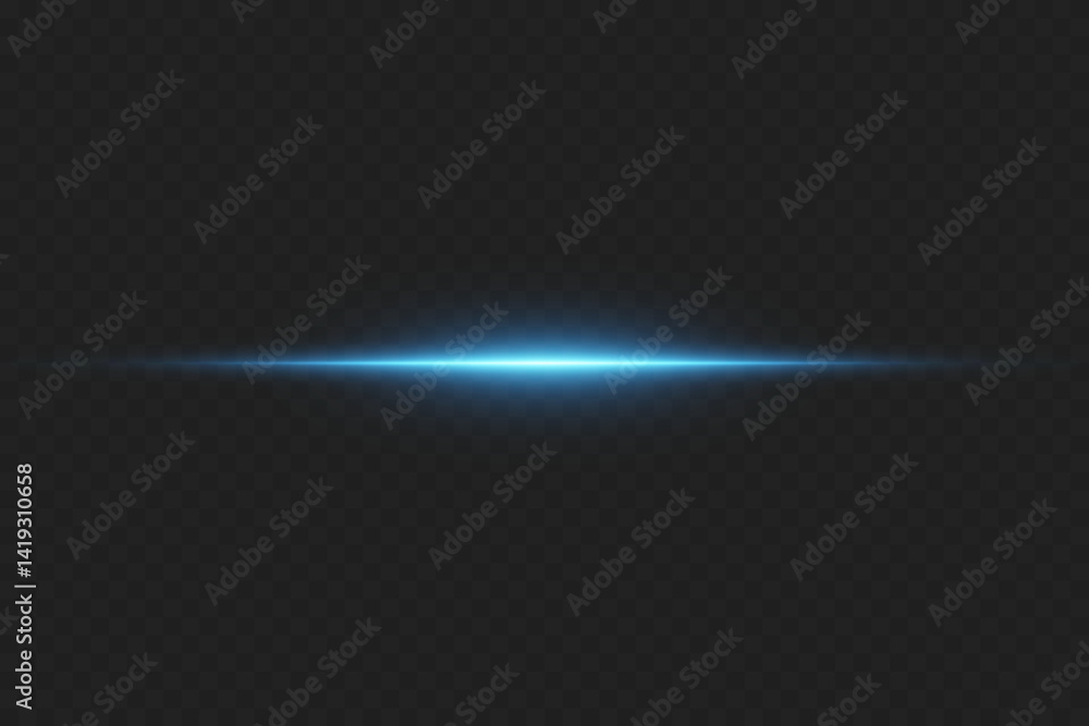Magic horizontal lines of light, blue beam effect. Magic horizontal lines of light, blue beam effect.