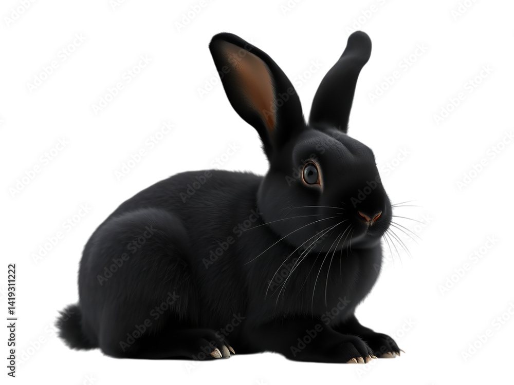 Obraz premium Elegant Onyx Rabbit