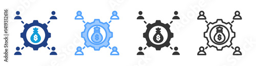 Wacc icon set multiple style collection