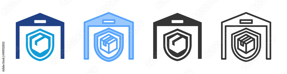Safety Stock icon set multiple style collection Safety Stock icon set multiple style collection