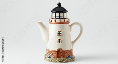 Lighthouse teapot decorative ceramic home decor