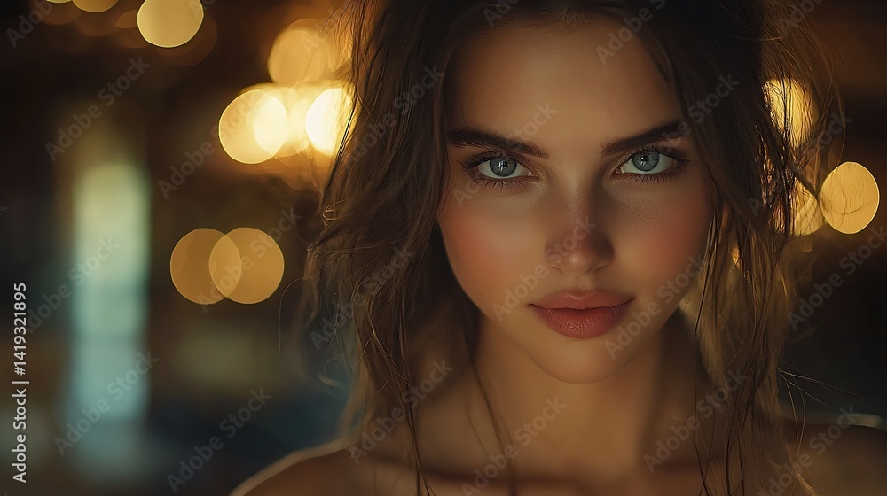 Captivating Gaze: A Portrait of Youthful Beauty Captivating Gaze: A Portrait of Youthful Beauty