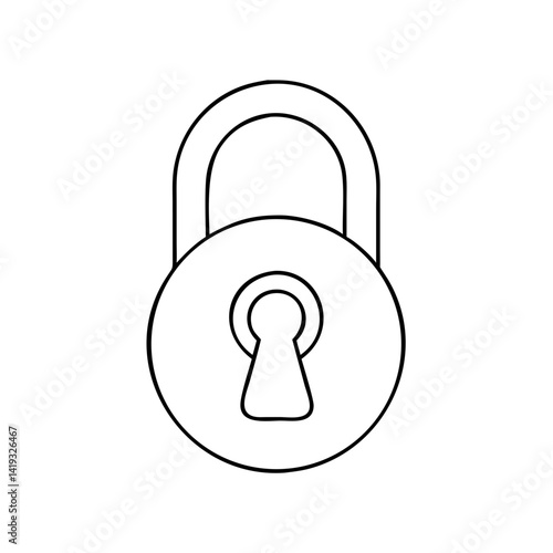 padlock icon in outline style against a plain background  