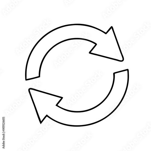Refreshing circular arrows symbolizing renewal and change  