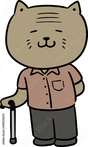 Illustration of elder cat

