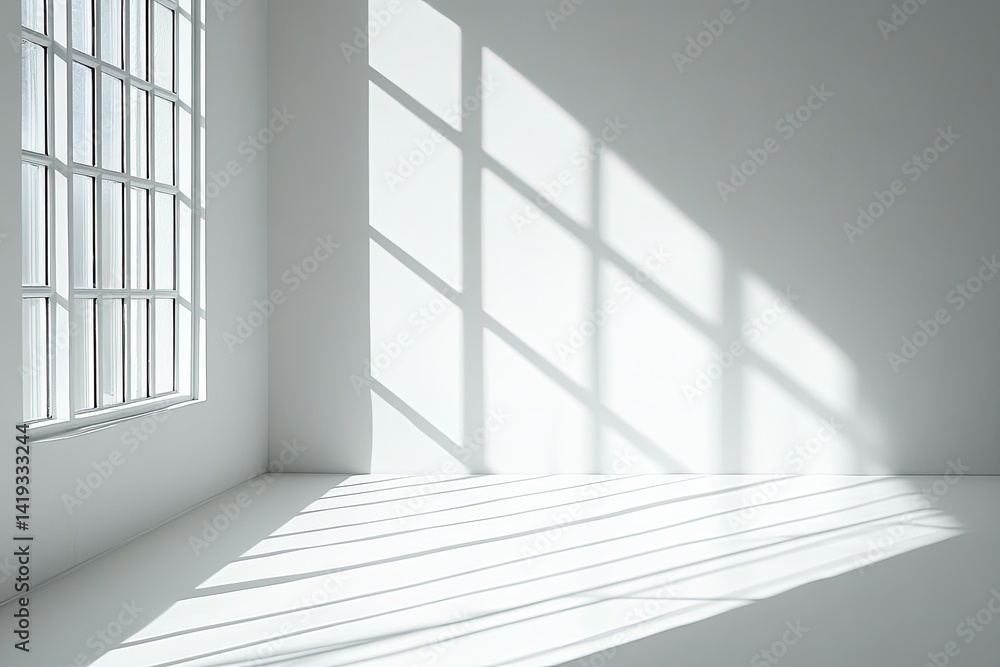 Bright sunlit empty room Bright sunlit empty room