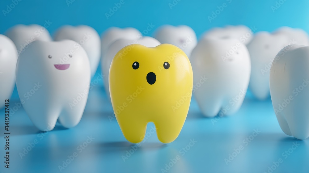 3D Cute healthy tooth,tooth character with toothbrush ,Dental care illustration set,childrens dentistry concept,pain and lean on other teeth cause of tooth decay,dental care for kids. 3D Cute healthy tooth,tooth character with toothbrush ,Dental care illustration set,childrens dentistry concept,pain and lean on other teeth cause of tooth decay,dental care for kids.