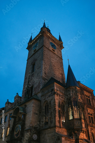 Obraz na płótnie Medieval Building Under Blue Sky In Prague w salonie