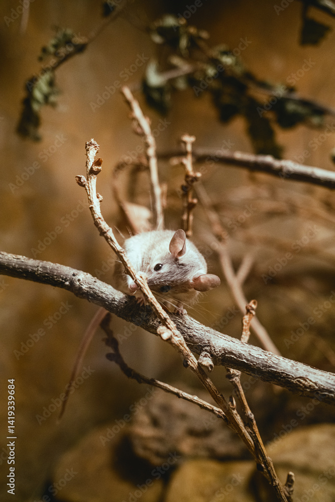 Obraz premium White Elephant Shrew In The Wild 