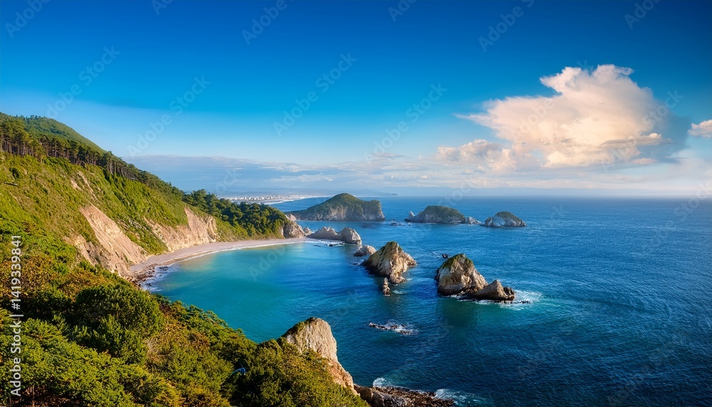 Fototapeta premium ターコイズブルーの南国リゾート海景2