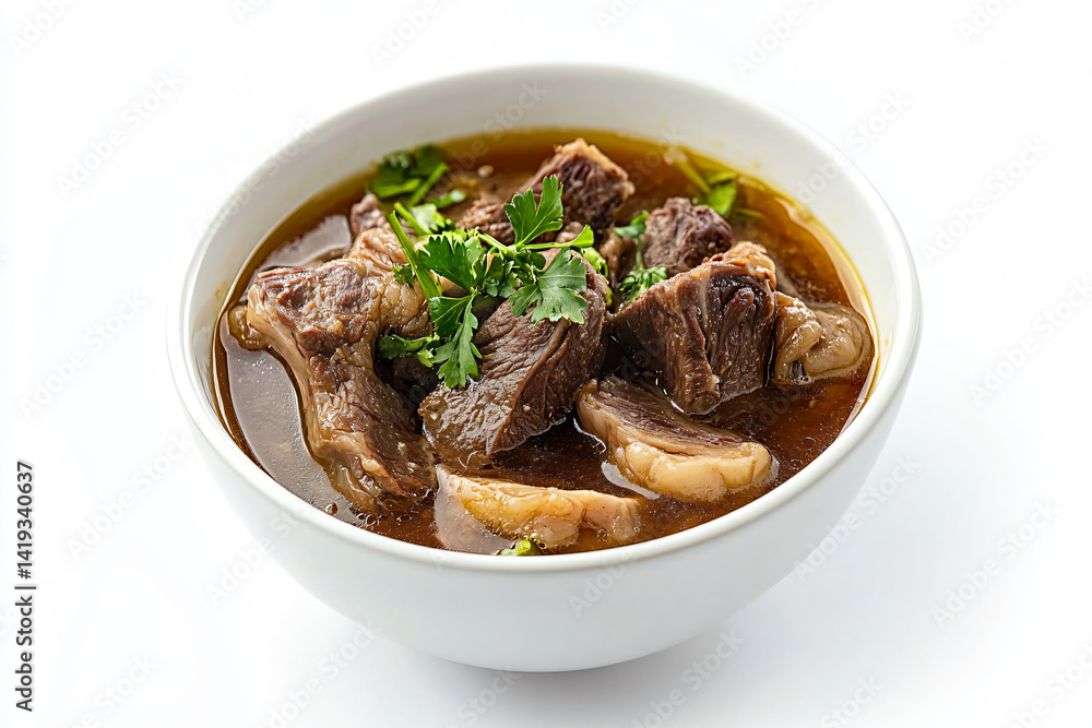 a bowl of soup with meat and vegetables a bowl of soup with meat and vegetables