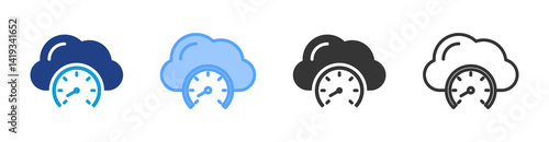 Low Lave icon set multiple style collection