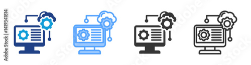Operating System icon set multiple style collection