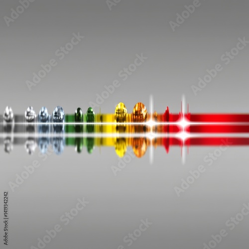 Chromatic Shift: Spectrum of Spheres Reflecting Light Across a Gradient Surface, a Study in Color and Reflection