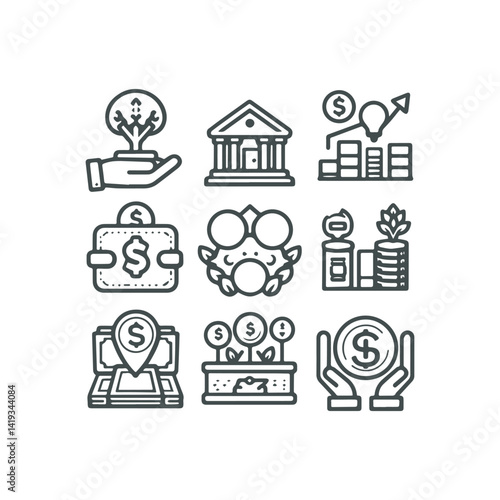 set of icons for business