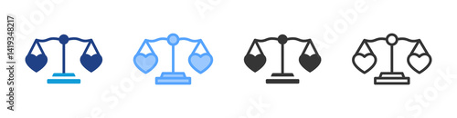 Balance icon set multiple style collection