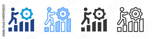 Challenge icon set multiple style collection